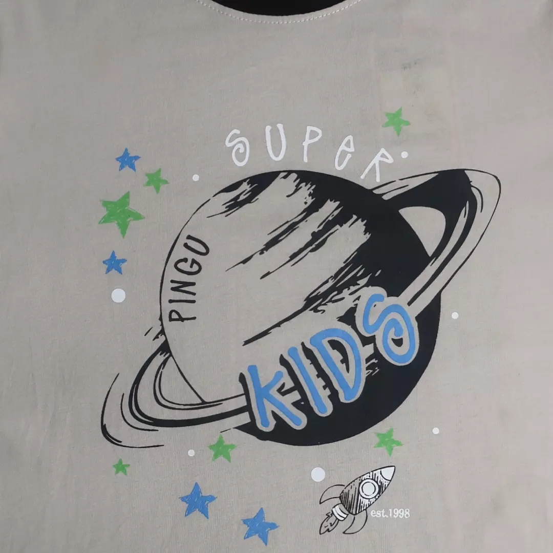 Pingu Kaos Anak Laki Laki Sablon Planet Cream 92005828