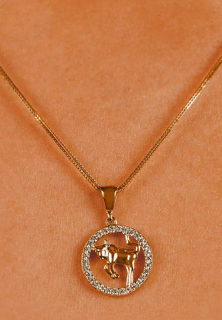 Taurus Zodiac Pendant 18k Gold