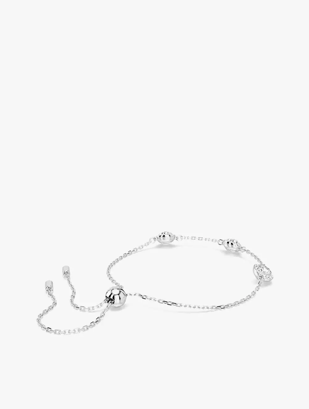 Una Angelic Bracelet, Round Cut, Double Sided Motifs, White, Rhodium Plated