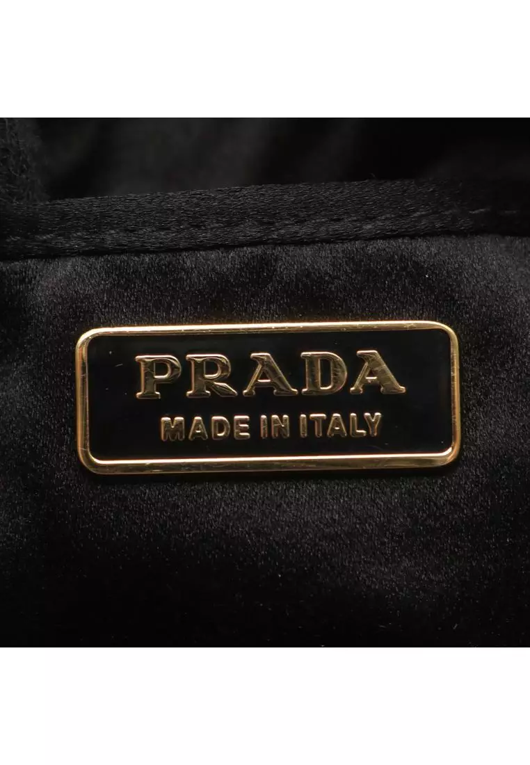 Pre-Loved Prada Satin Floral Handbag