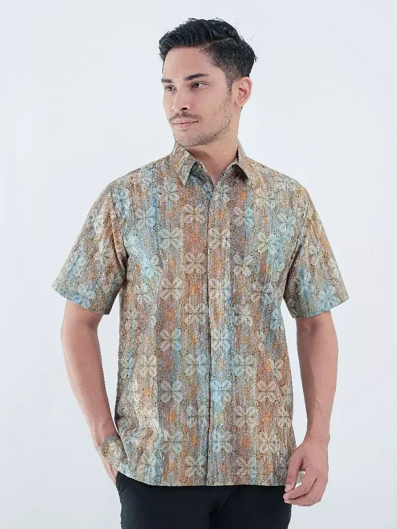 Ardana Kemeja Pendek Pria  Regular Fit Furing Digital Print