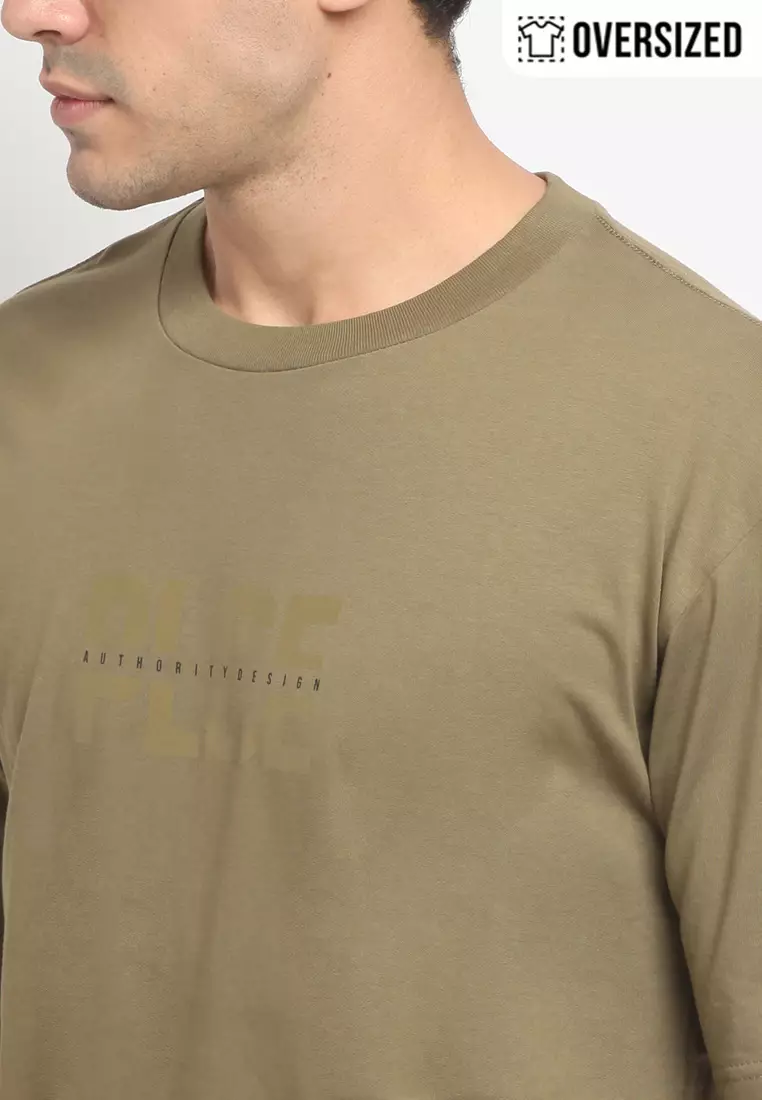 POLICE T-Shirt Cotton Combed Oversized Pria 2079180181