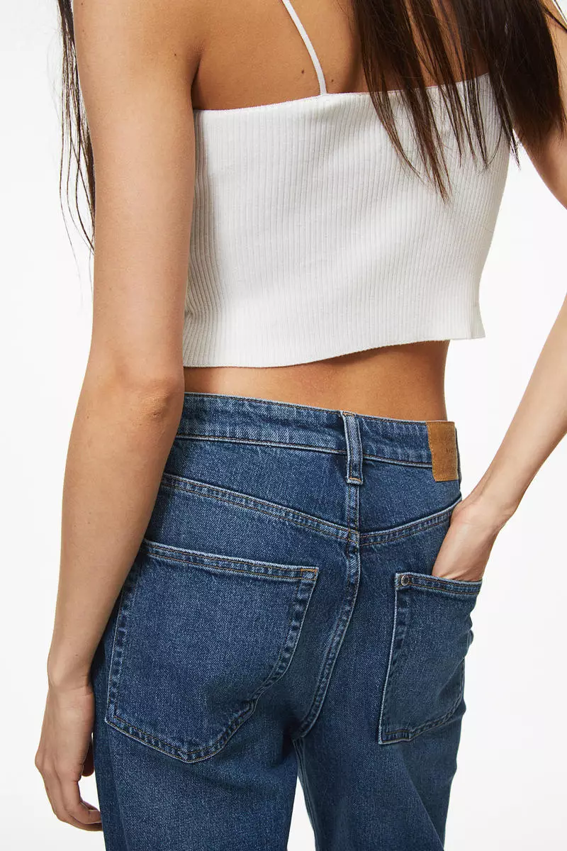Vintage fit cropped hotsell high waist h&m