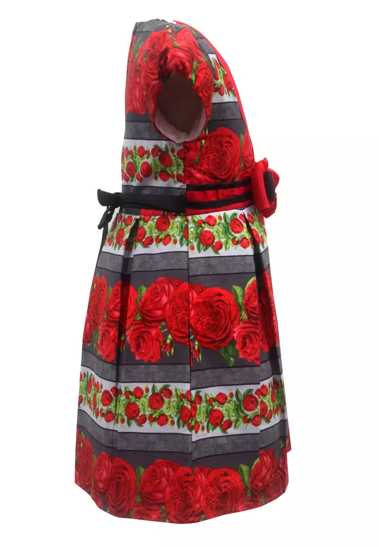 Two Mix Dress Anak Perempuan Motif Bunga Cantik - Baju Anak Perempuan 3988