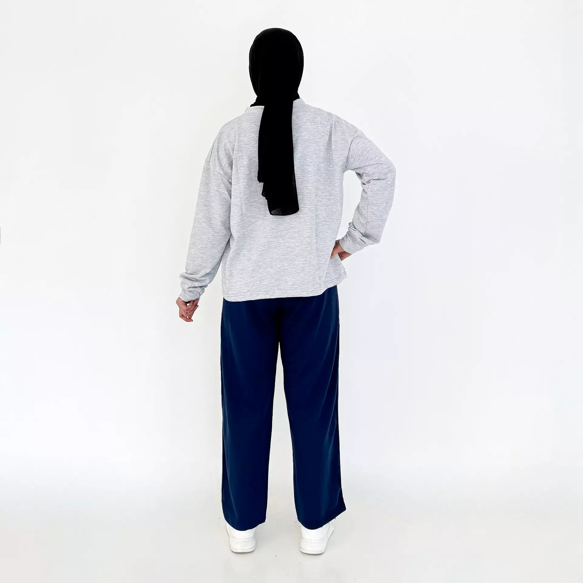 Set Sporty Alena [GREY-NAVY] Size M-XXL