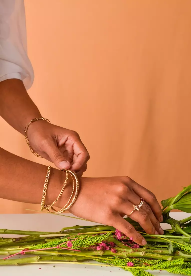 Chain Bangle 14k Gold