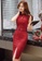 Sunnydaysweety red Korean Style Hollow Slim-Fit Hip One Piece Dress A21022227RD B6B66AA39E4B93GS_2