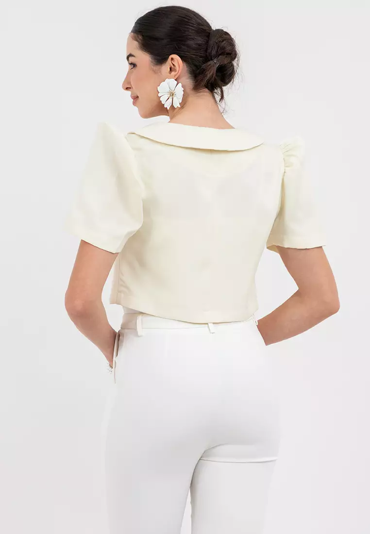 AVENI Rounded Shawl Collared Bolero