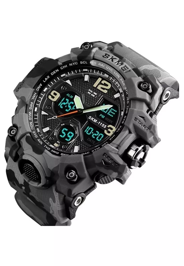 Jam Tangan Casual Analog Digital Pria Many Function Waterproof Strap Tali Material Rubber YY11 ORIGINAL