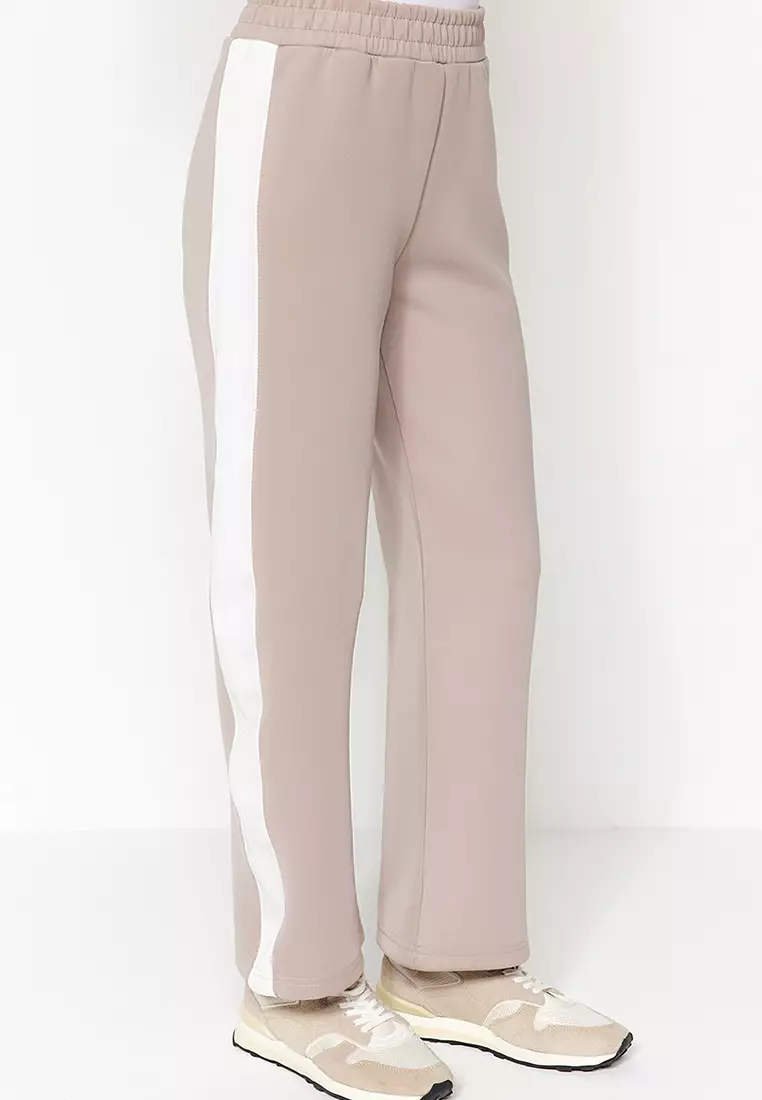 Piping Knitted Scuba Top and Bottom Set