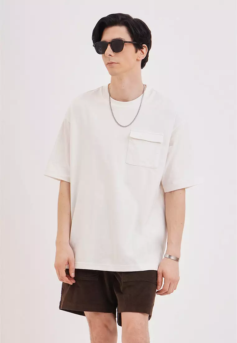 Penshoppe plain sale white shirt