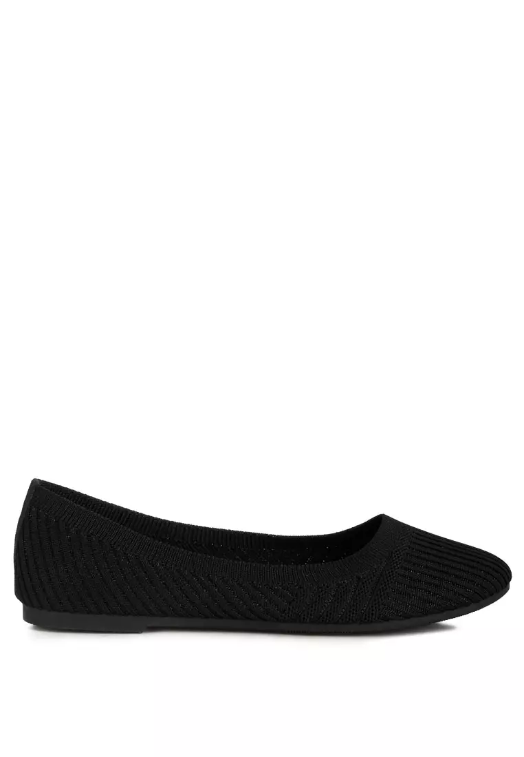 Discount on London Rag  shoes - SKU: Black Solid Casual Ballet Flats