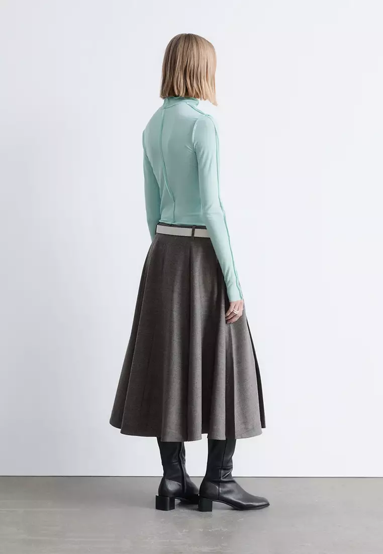 Long-Sleeve Turtleneck Top