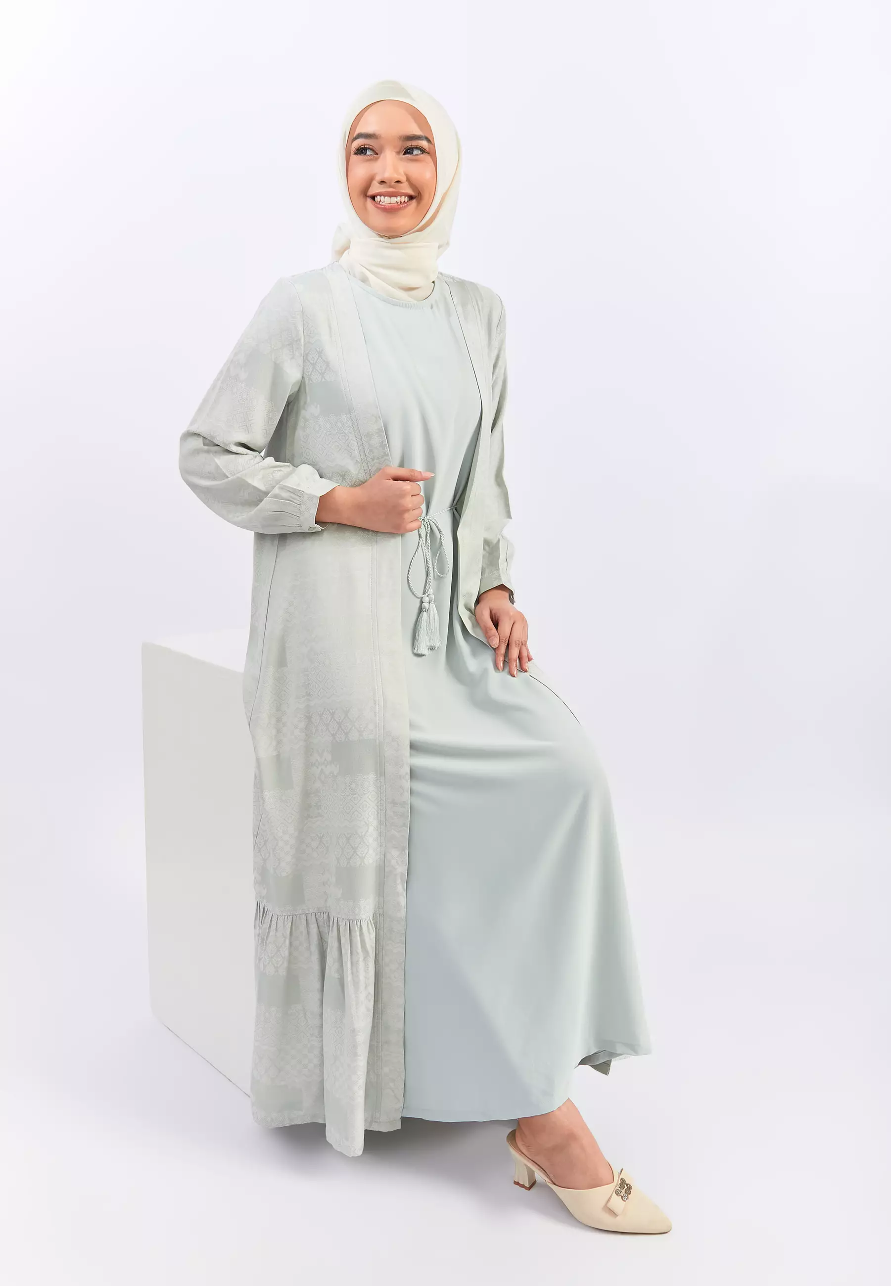 Saida Green Two Set Dress (G.42114)