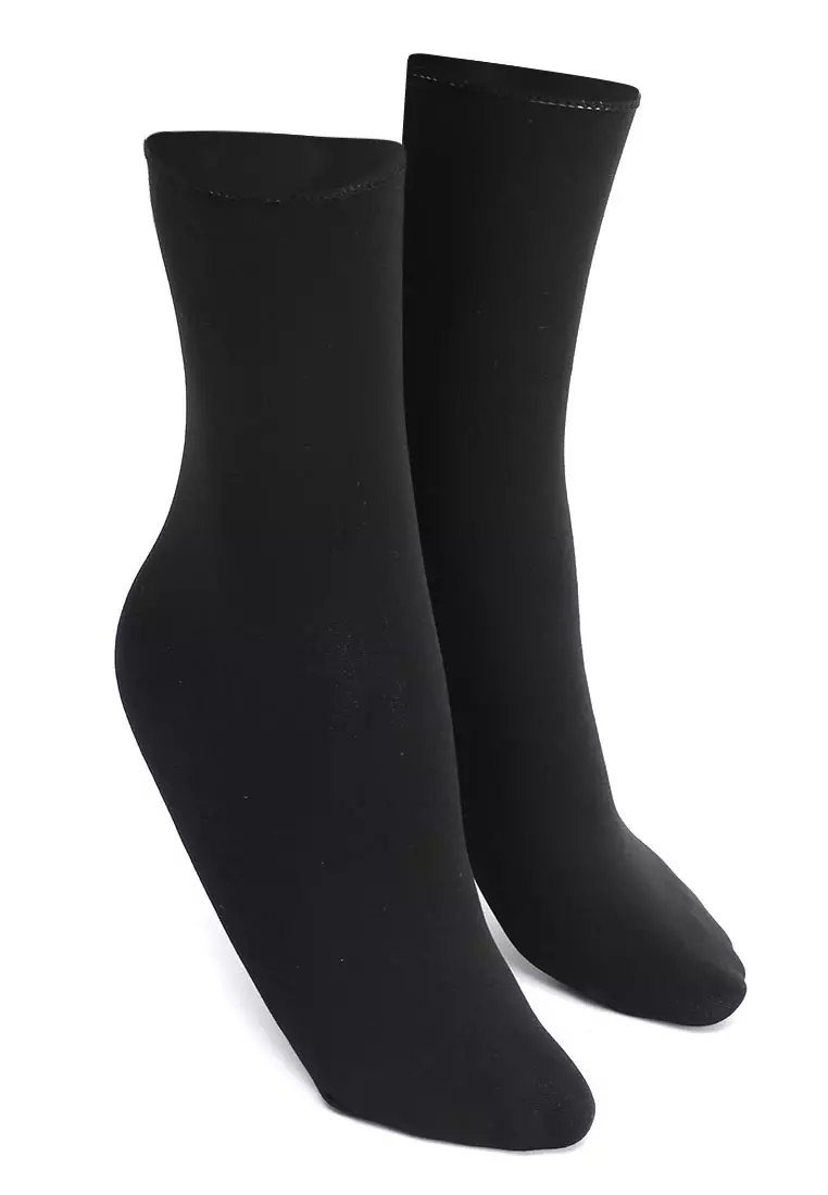 Seish Kaos Kaki Pria Wanita Snow Socks Casual Footwear Material Wool ORIGINAL - Black