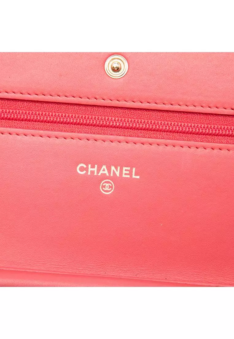 Pre-Loved Chanel Cc Caviar Wallet On Chain