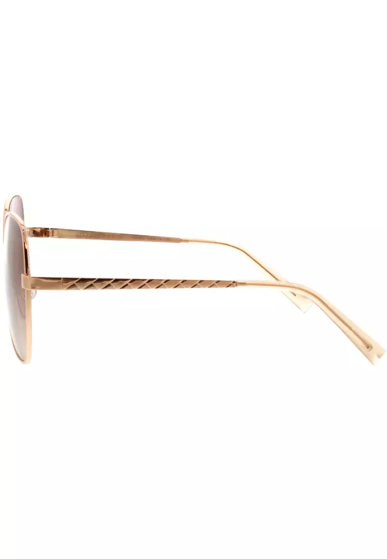 Kendall + Kylie Rose Gold Metal Angular Butterfly Hazel Sunglasses