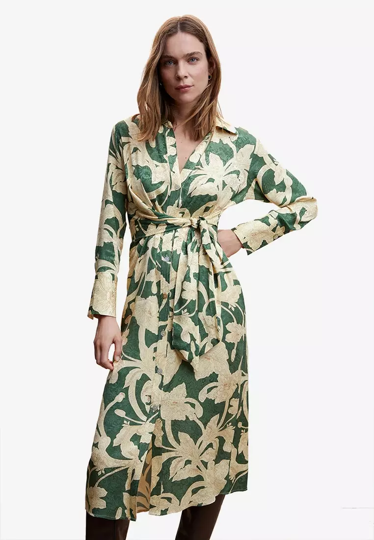 Zara printed best sale jacquard dress