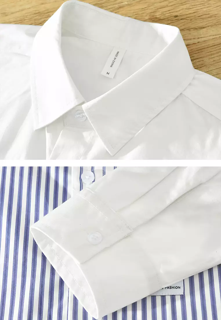 Abstract Pattern Printed Long-Sleeved Shirt WM6692