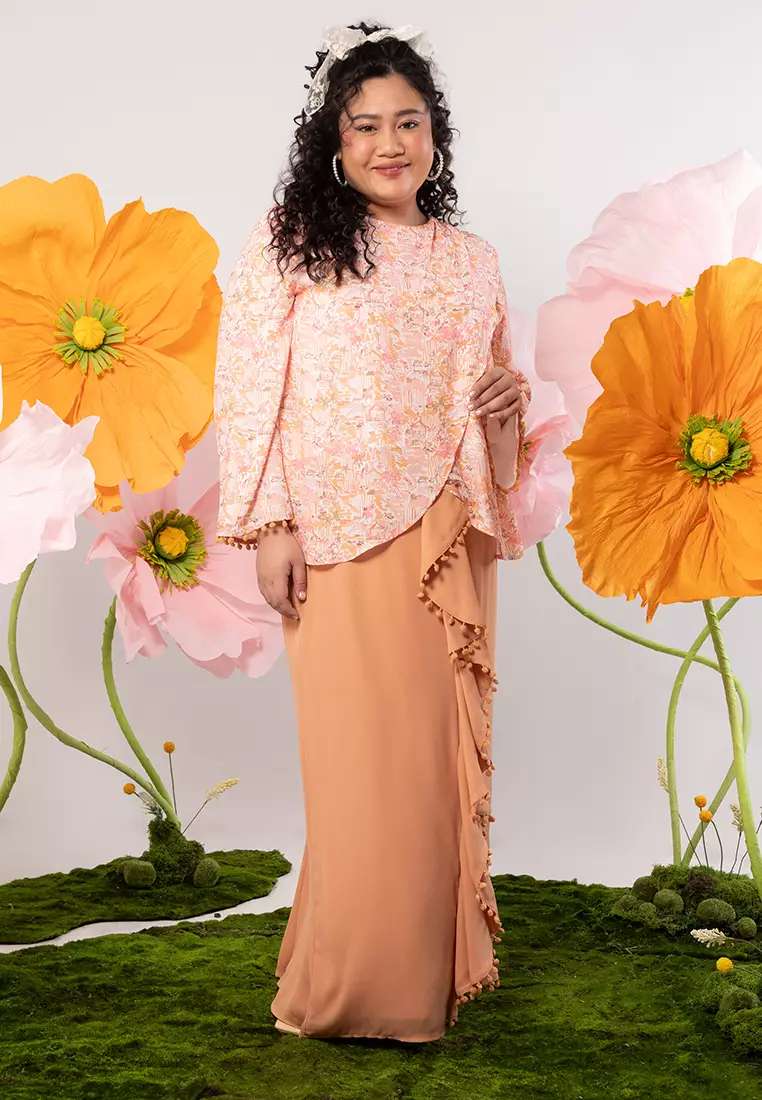 GRS RECYCLED POLYESTER PLUS SIZE KURUNG DARPE SET