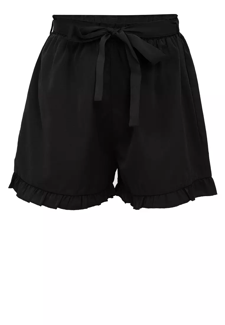 Frill waist self tie shorts outlet