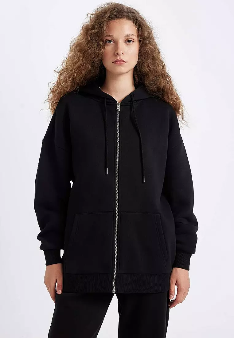 Oversized Zip Hoodie Buy DeFacto Oversized Zip Hoodie 2025 Online