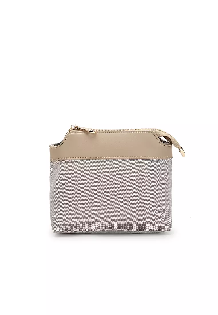 Women's Top Handle Bag / Sling Bag / Crossbody Bag / Shoulder Bag (Tas Tangan Wanita / Tas Selempang Wanita / Tas Bahu Wanita) - Cokelat