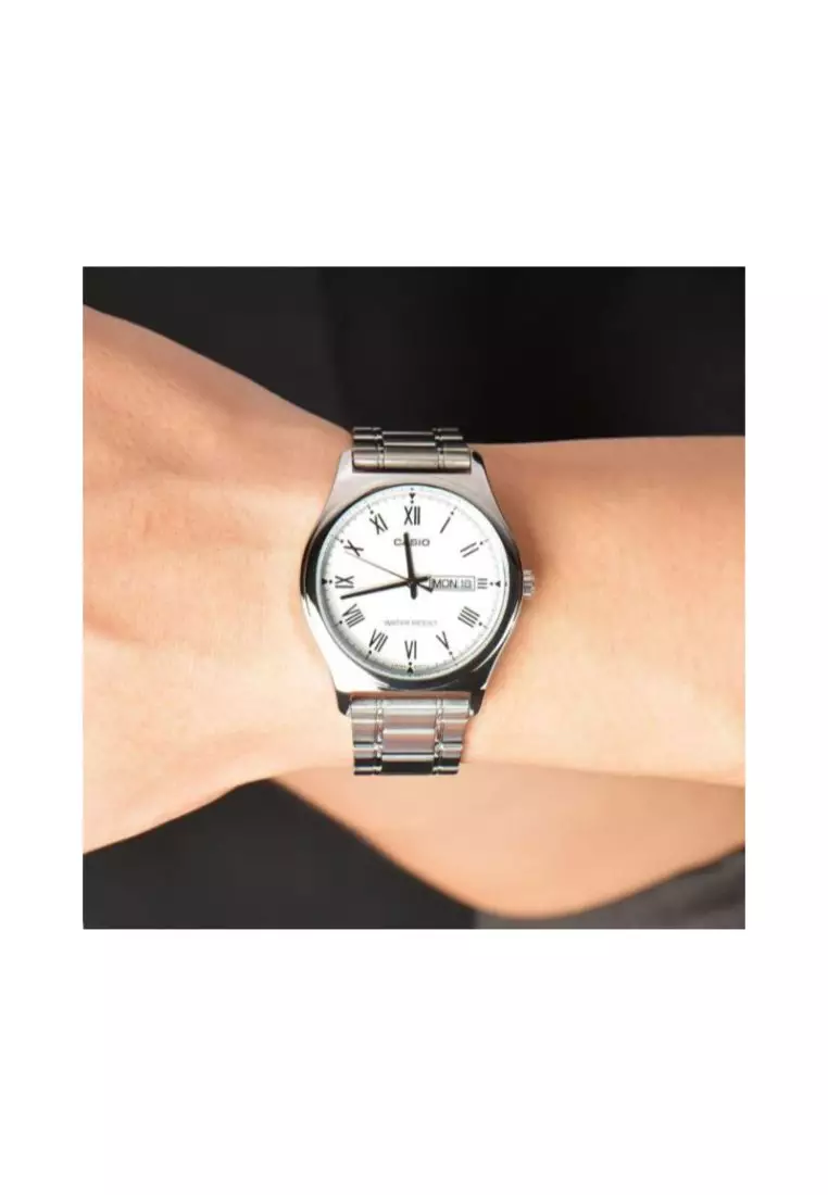 Men's Analog Watch MTP-V006D-7B Stainless Steel Band Casual Watch