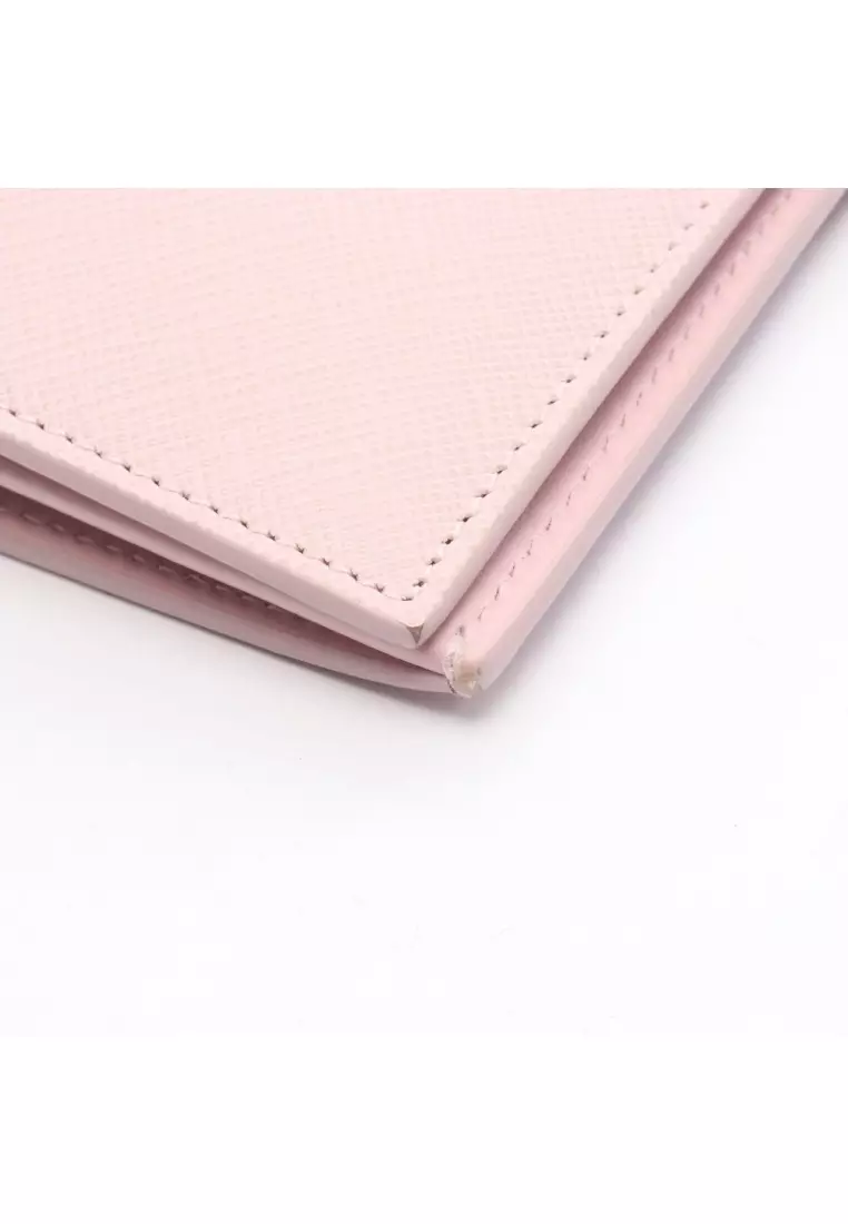 PRADA Pre-Loved Prada SAFFIANO TAB triangle logo Bi-fold Long