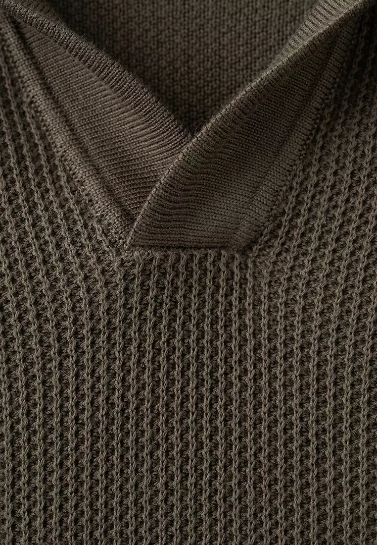 100% Cotton Knitted Structure Polo Shirt