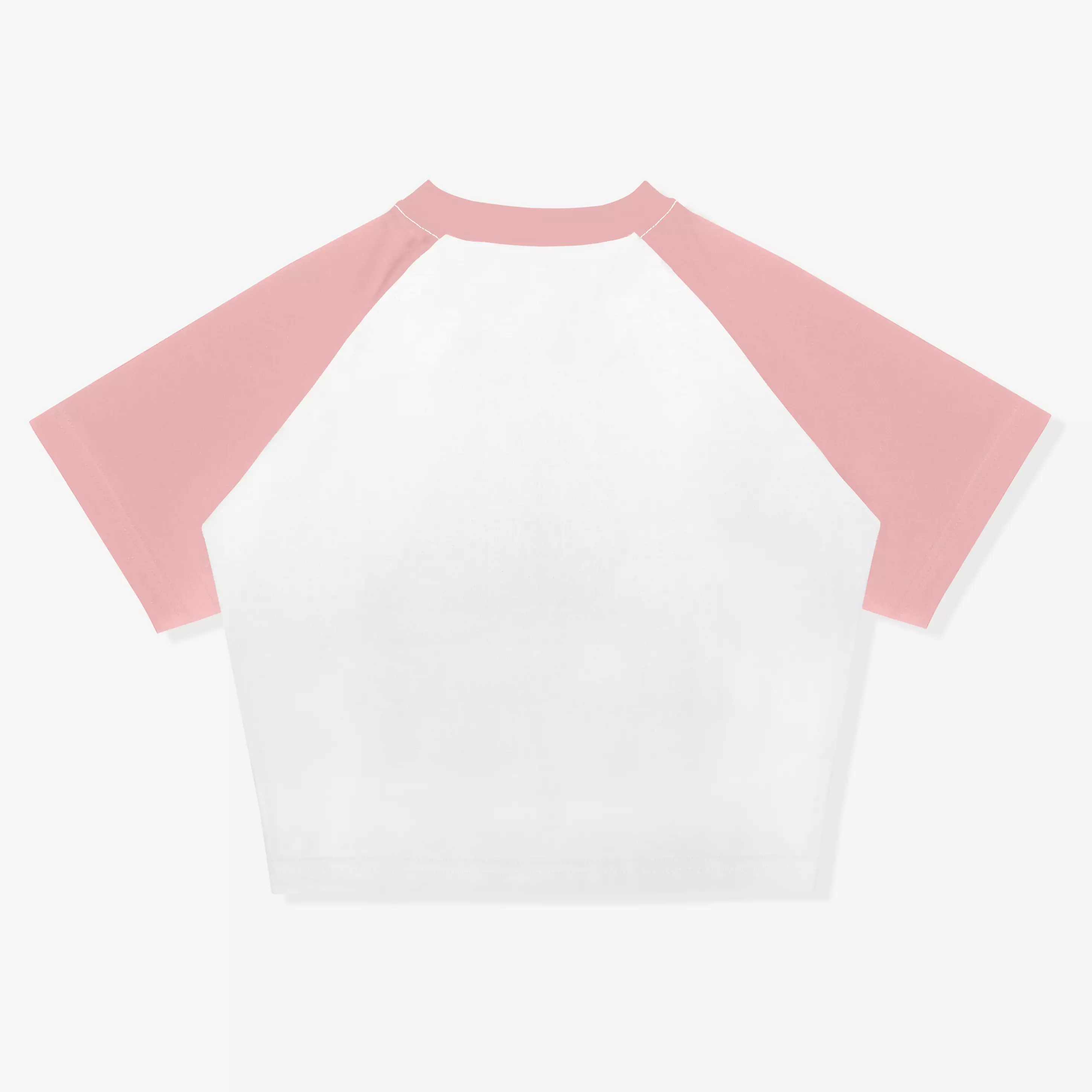 OOTDSUPPLY Croptee Fit Inspire Raglan Dusty Pink & Black | Croptee Slimfit Wanita CSF002