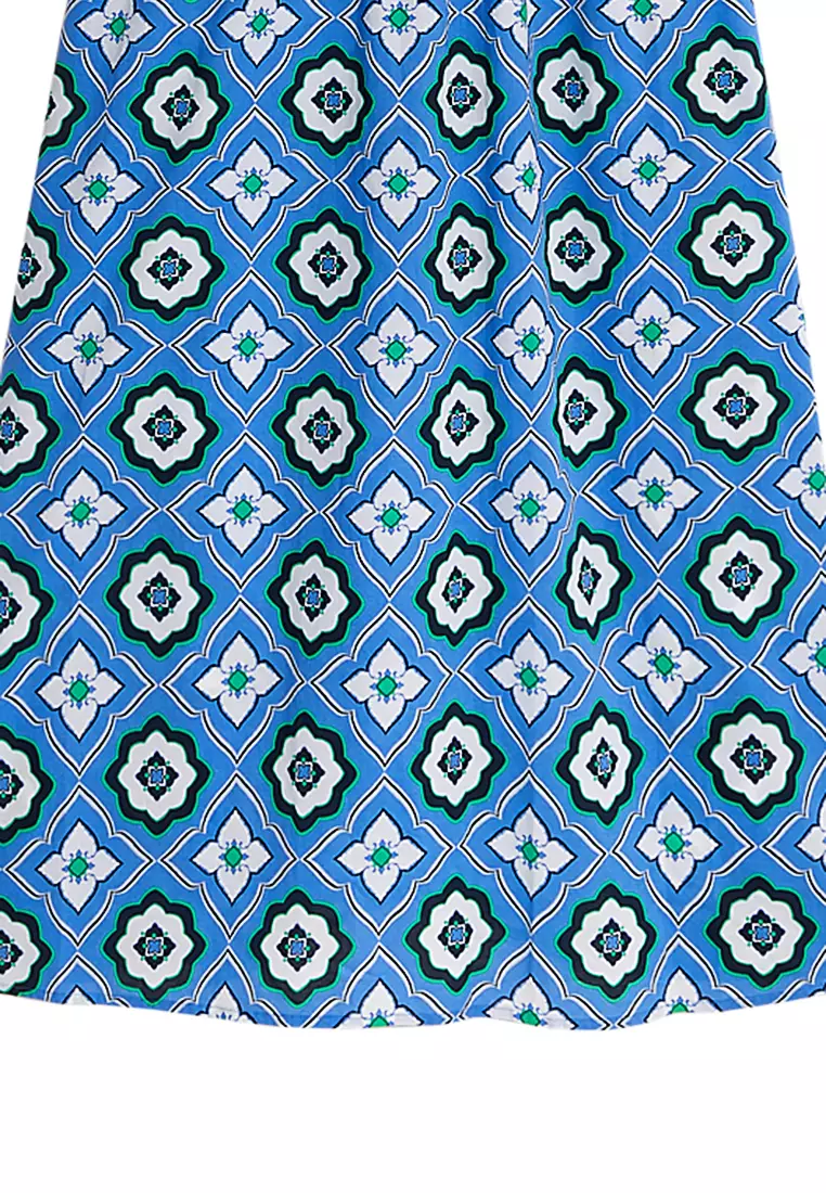 Pure Cotton Floral Midi Smock Dress