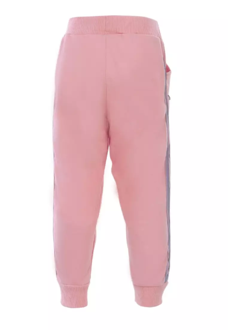 Wileen Celana Panjang Anak Unisex Motif Polos Kid Jogger Pants Material Babyterry ORIGINAL - Pink