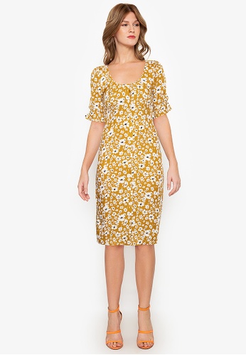zalora button down dress