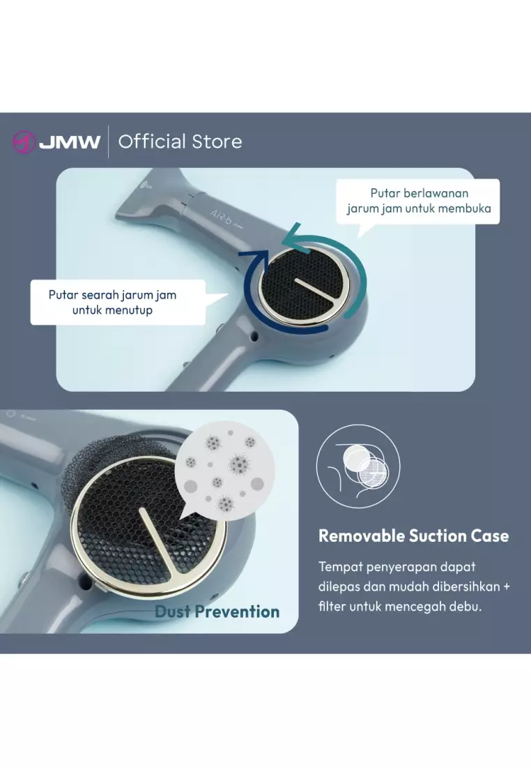 JMW Air-b Hair Dryer / Pengering Rambut - Ocean Grey