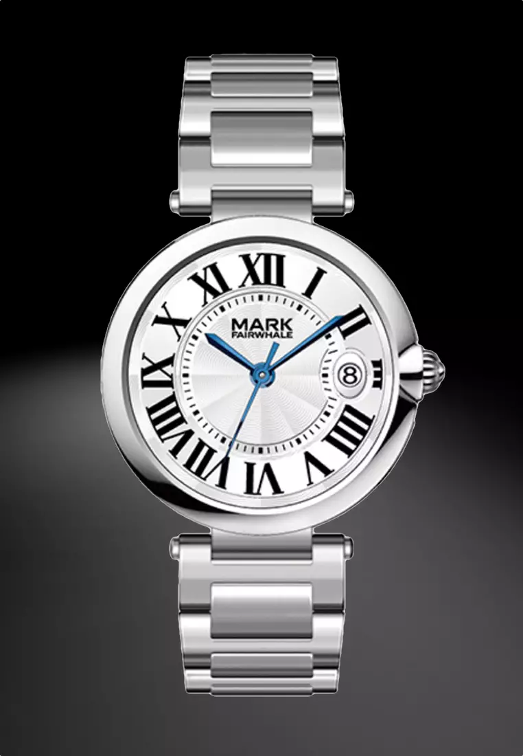 Unisex Stainless Steel Quartz Watch, 42mm, Metal Bracelet