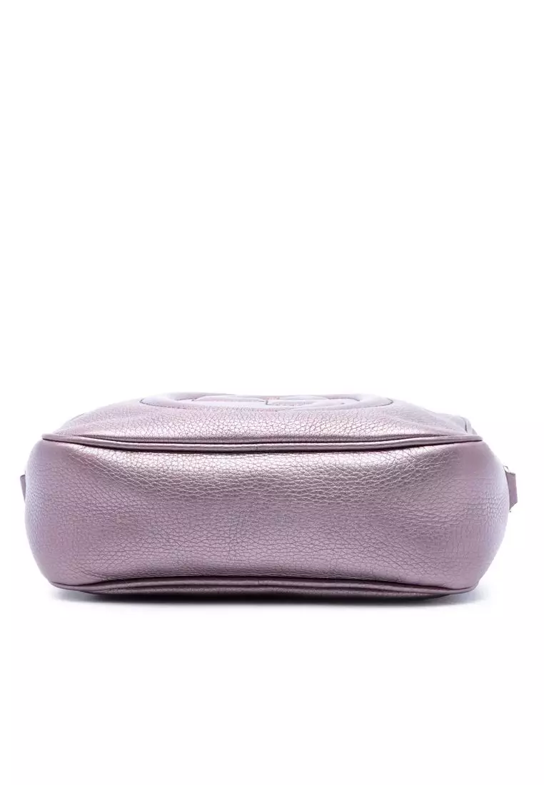 Pre-Loved Gucci Metallic Leather Soho Disco Crossbody