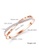 Bullion Gold gold BULLION GOLD Roman Numeral Criss Cross Bangle with Created Diamonds in Rose Gold Layered Steel Jewellery 00AF3AC7AE0855GS_5