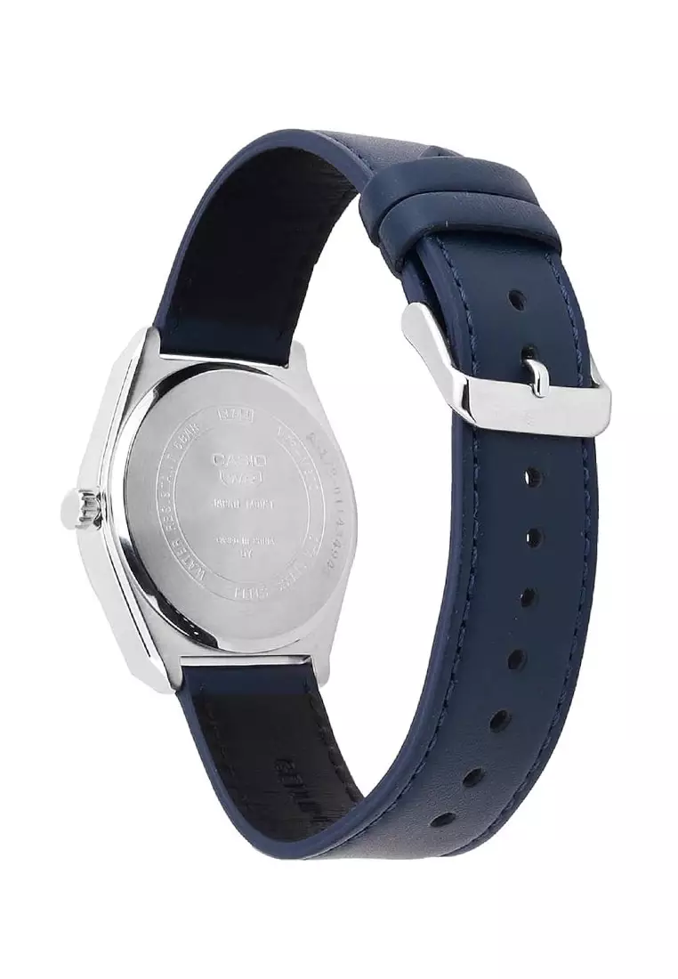 Casio Jam Tangan Pria - Blue Silver - Leather Strap - MTP-M300L-7AVDF
