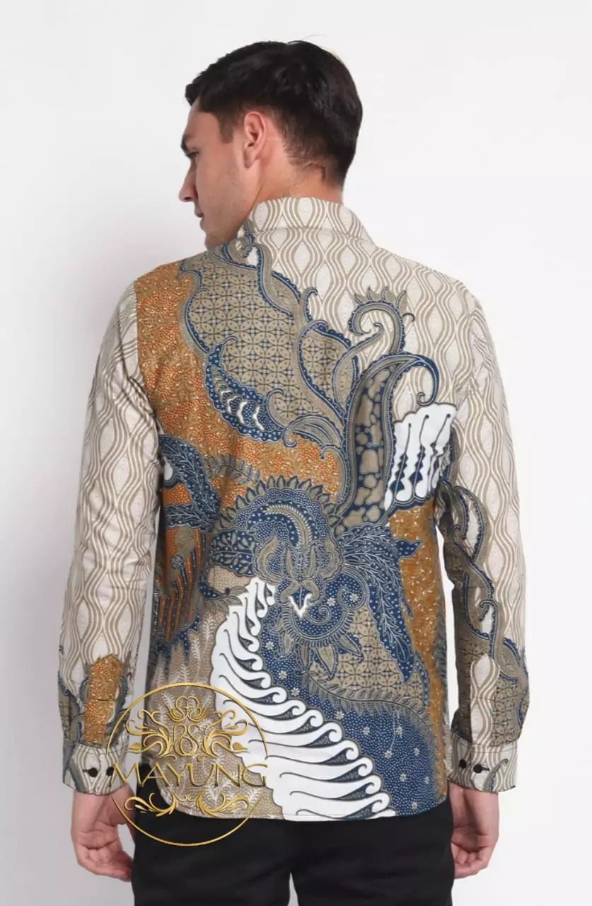 Sakra Multi Kemeja Batik Pria Premium Slimfit Modern Lengan Panjang