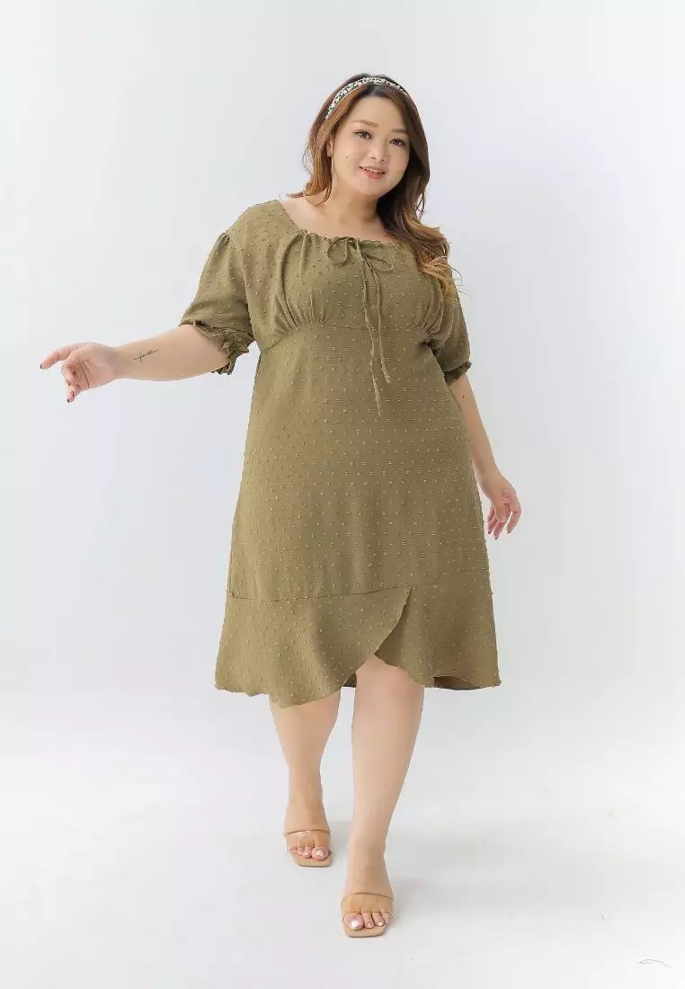 Plus Size Dress Clarissa Dusty Olive