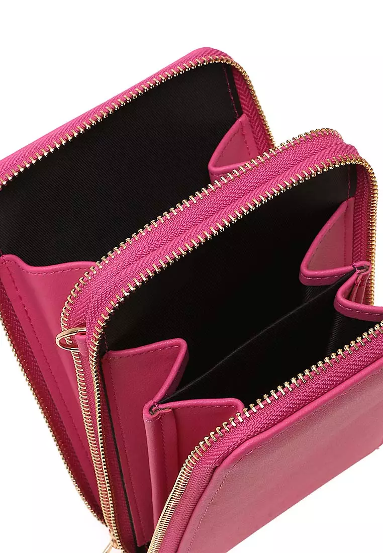 Sling Bag Tas Selempang Wanita Dompet Multifungsi 3 Zipper Material Leather Kulit ORIGINAL