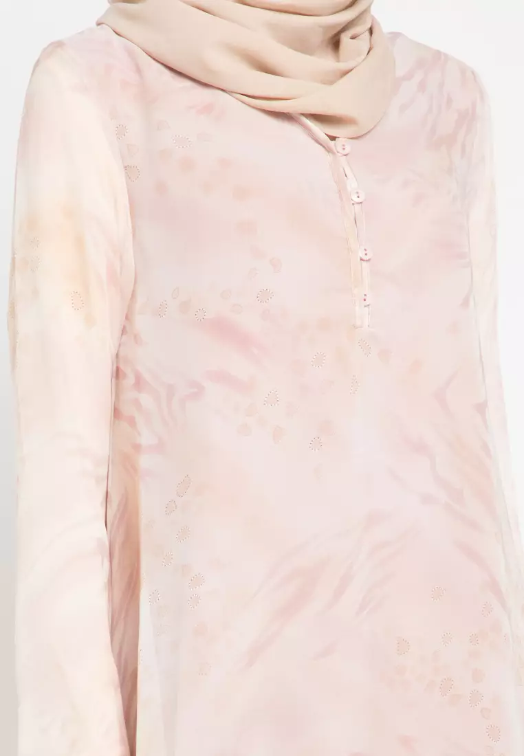 Audrey Maxi Dress In Cream Purple