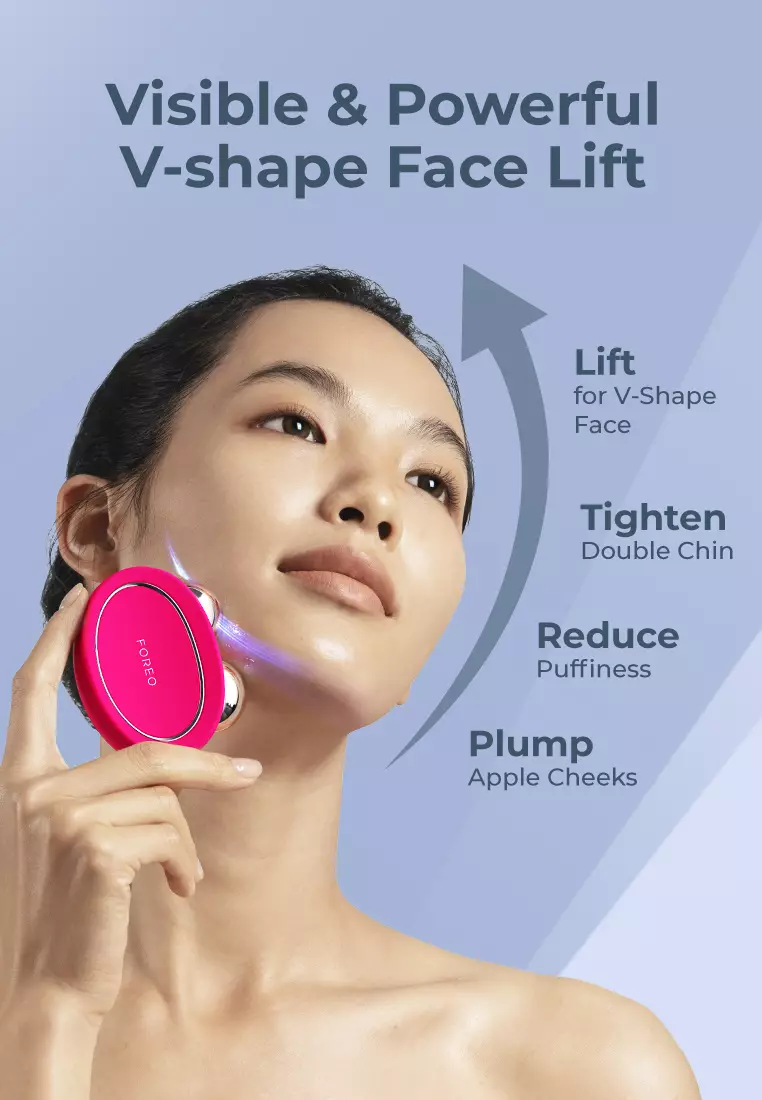 FOREO BEAR 2 Fuchsia Advanced Lifting & Toning Microcurrent Facial Device - Anti Aging Face Sculpting Tool | Instant Face Lift | Non-Invasive Skin Care Tools