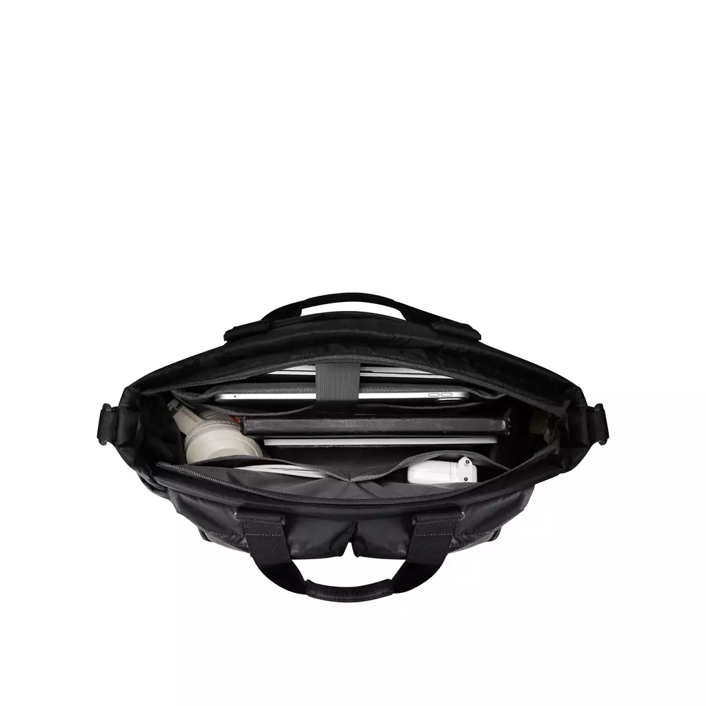 Oblivate Laptop Shoulder Bag 14-Inch Tas Selempang Kerja Kuliah Sekolah Praktis 17 L - Hitam