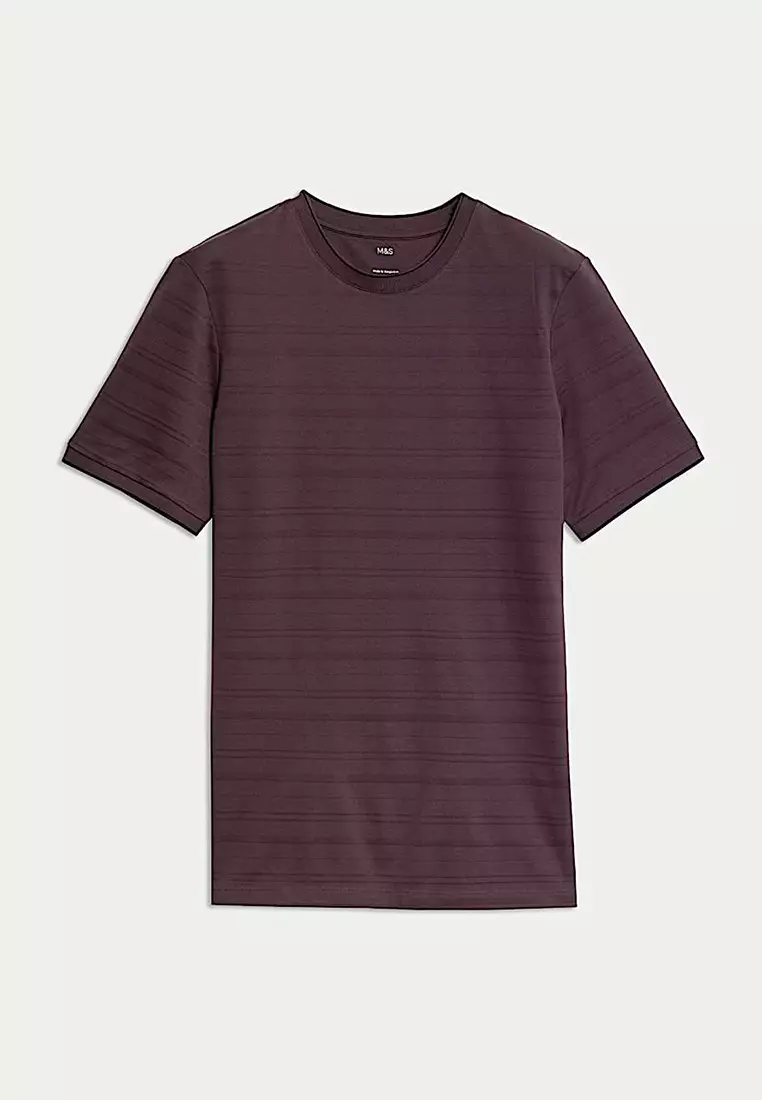 Pure Cotton Textured T-Shirt