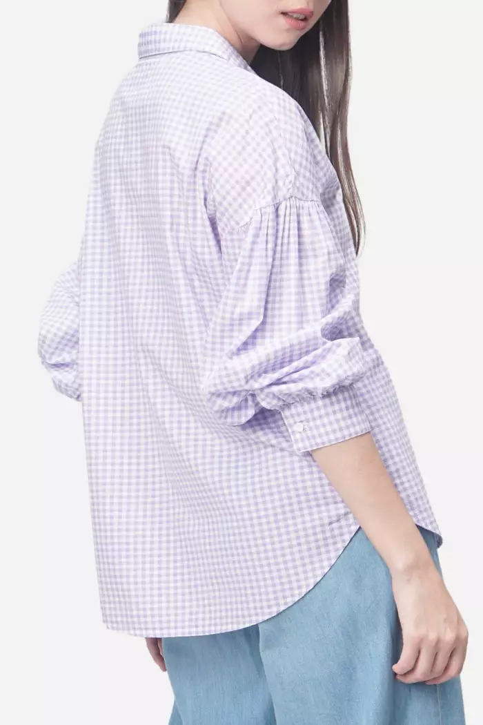 Kemeja Wanita Arianna White Lilac
