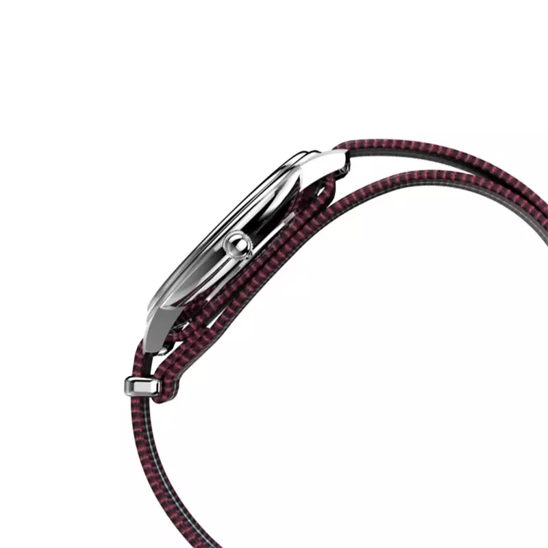Jam Tangan Pria Timex Waterbury TW2Y27600 Metropolitan Sub-Second Silver Dial Multy Color Fabric Strap