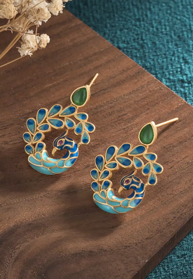Kate spade deals peacock earrings