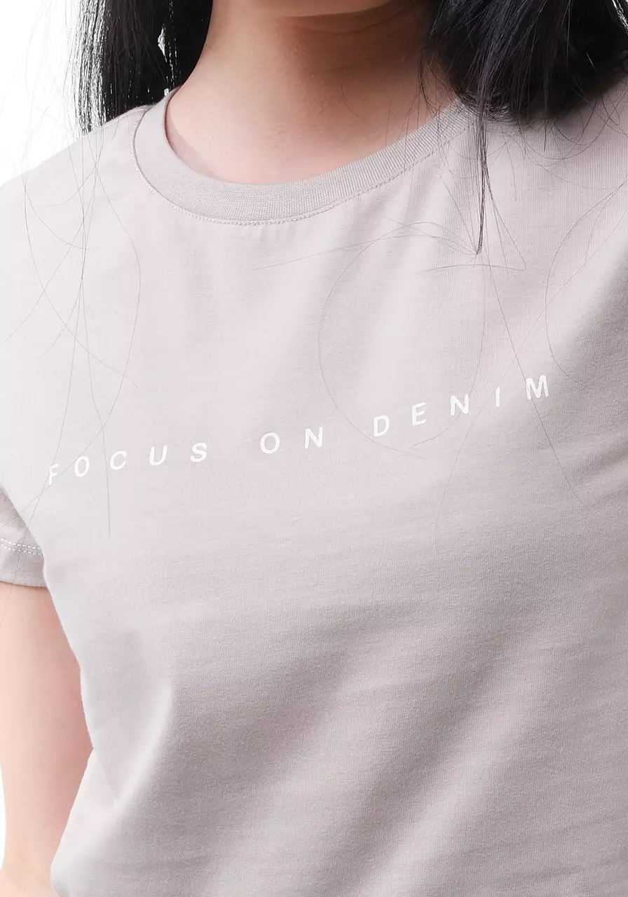 Kaos Wanita Baby Tee Blu Khaki